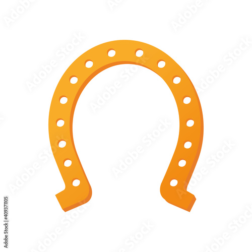 horseshoe with a gold color