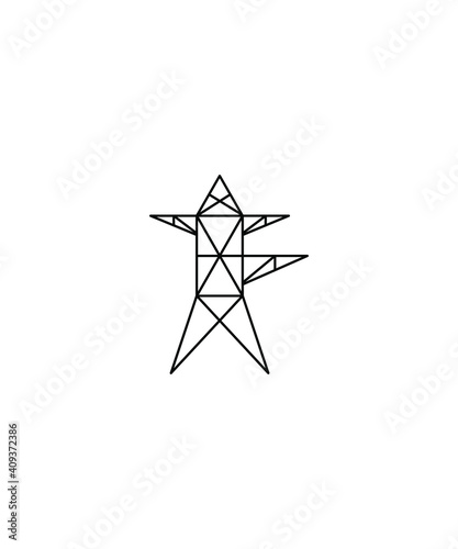 electric pole icon,vector best line icon. © OmKumawat
