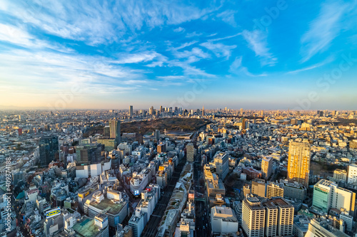 東京都渋谷区から見た東京の都市景観