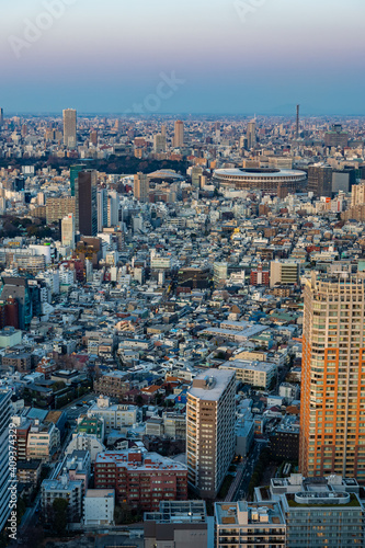 東京都渋谷区から見た東京の都市景観