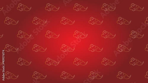 Happy Chinese New Year background with cloud patten background
