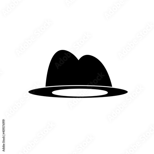 hat vector icon on white isolated background.