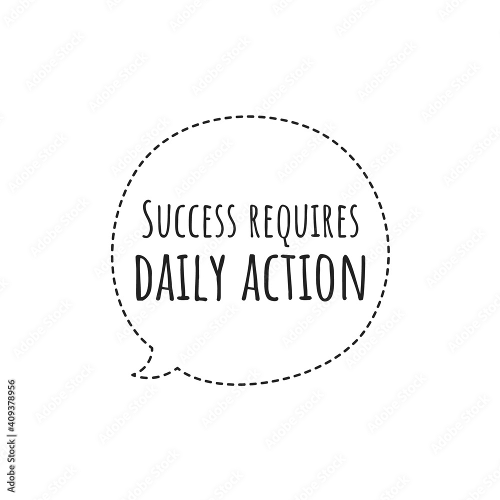 ''Success requires daily action'' Lettering ''Success requires daily action'' Lettering
