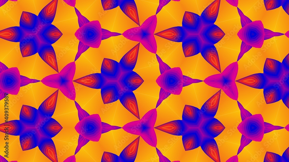 Fototapeta premium Beautiful and modern symmetrical abstract shapes pattern with realistic 3-dimensional fold effect background design concept