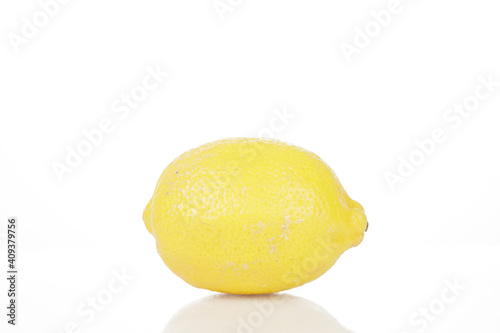 a lemon isolated on white background