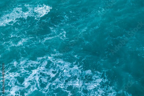 beautiful, blue sea with big waves in a storm on the journey © TANIANA GRYAZNEVA
