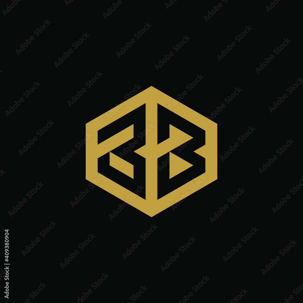 Initial letter BB hexagon logo design vector Initial letter BB hexagon logo design vector