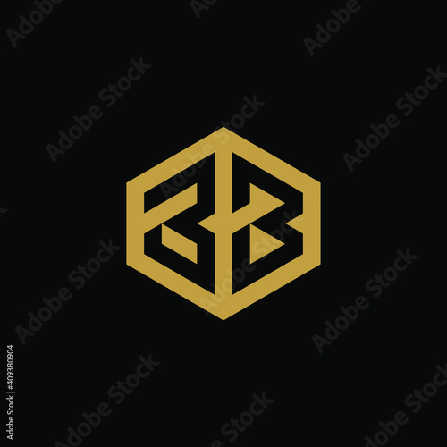 Initial letter BB hexagon logo design vector