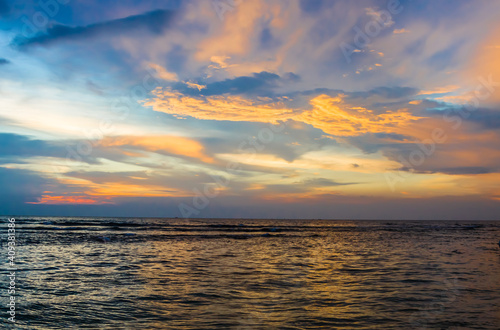 Sunset on the Indian ocean Sri Lanka Hikkaduwa