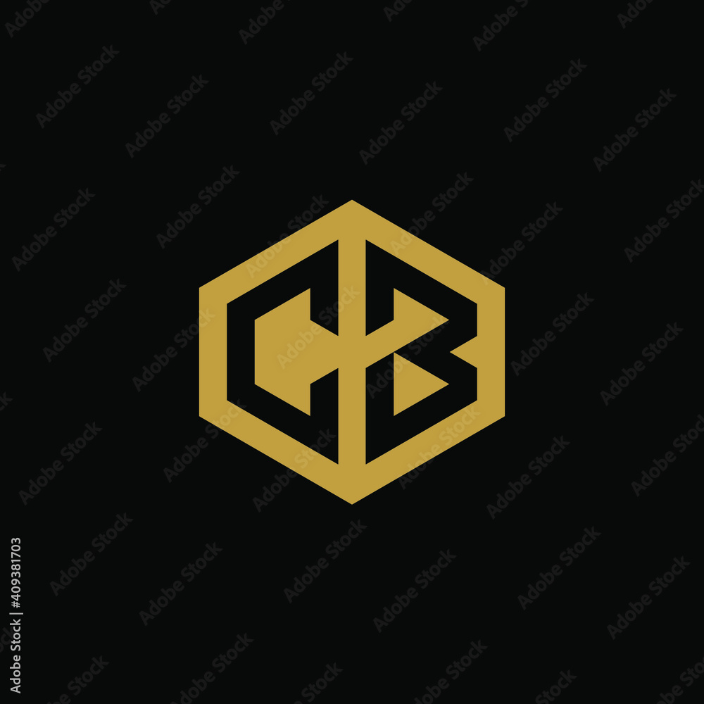 Initial letter CB hexagon logo design vector Initial letter CB hexagon logo design vector