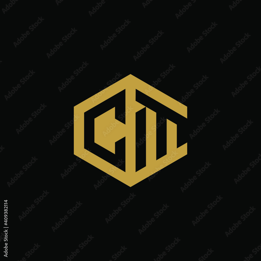 Initial letter CM hexagon logo design vector Initial letter CM hexagon logo design vector