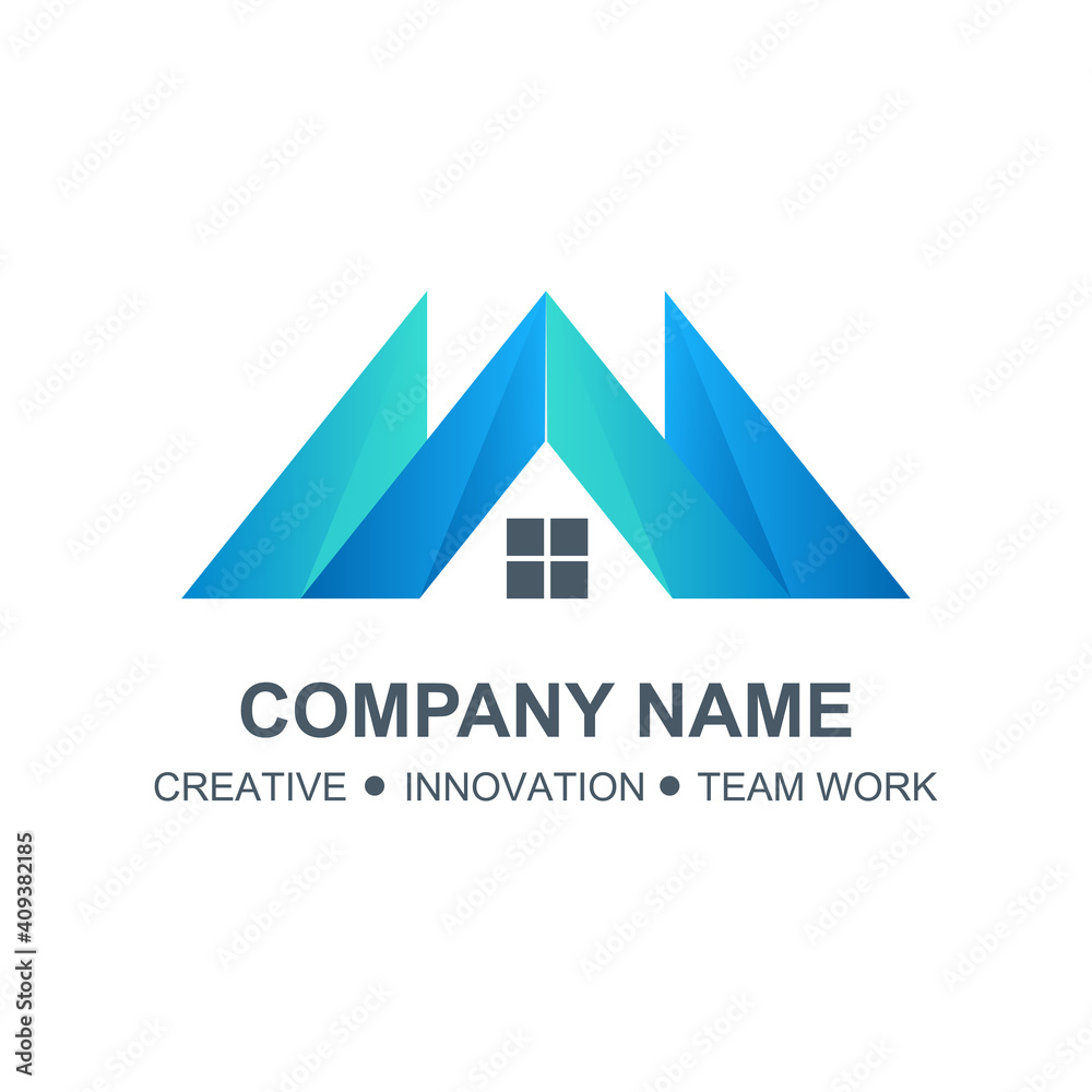 real estate logo design concept. home icon logo