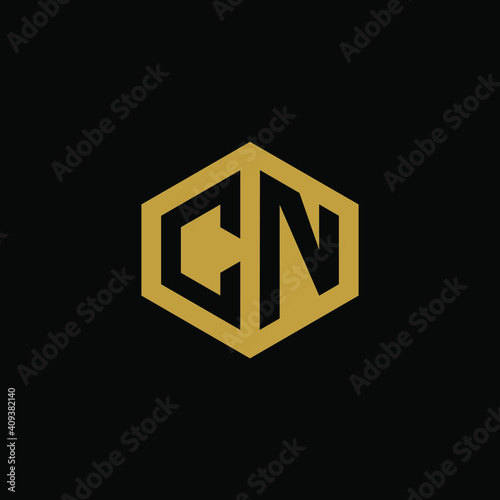 Free Download Initial letter CN hexagon logo design vector - GFXLoad