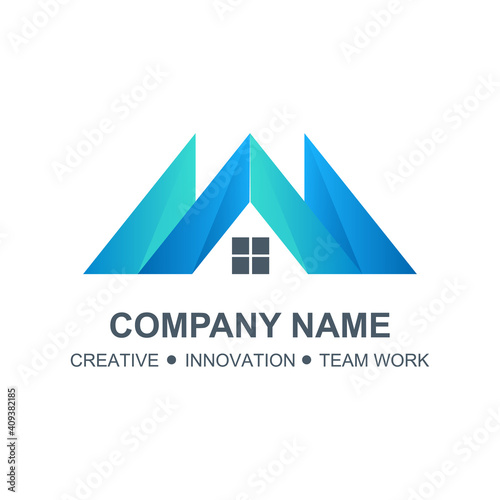 real estate logo design concept. home icon logo