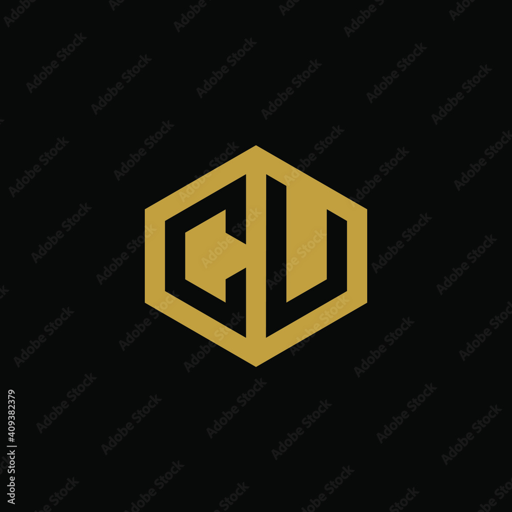 Initial letter CV hexagon logo design vector Initial letter CV hexagon logo design vector