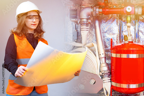 Fire safety. The girl contr...
