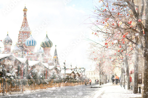 Winter landscape in the Russian capital Moscow