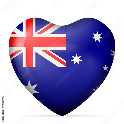 Free Download Heart Australia flag - GFXLoad