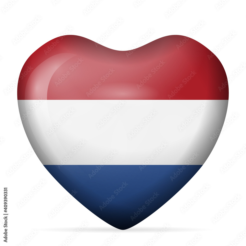 Obraz premium Heart Netherlands flag
