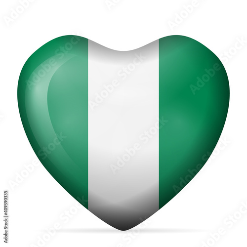 Free Download Heart Nigeria flag - GFXLoad