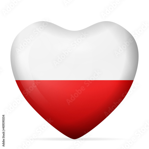 Free Download Heart Poland flag - GFXLoad