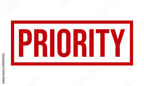 Priority Rubber Stamp. Red Priority Rubber Grunge Stamp Seal Vector Illustration