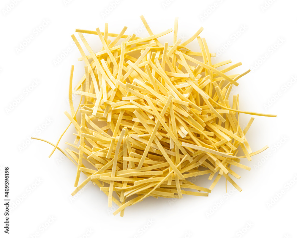 raw pasta top view