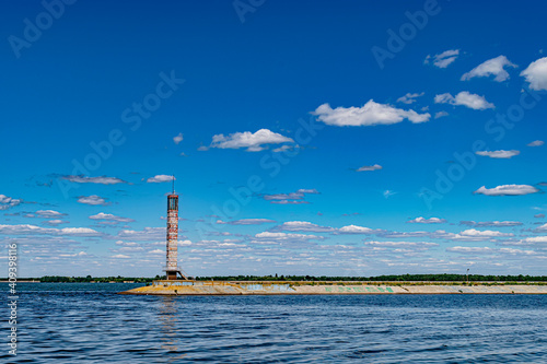 lighthouse on the river