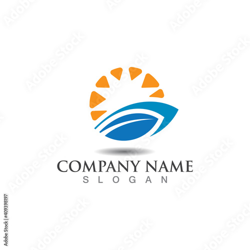 Free Download Farming ecology green nature logo design template, Agriculture icon - GFXLoad