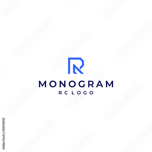 RC initials logo vector monogram modern simple concept