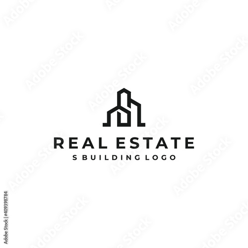 S buildings logo vector modern simple combination concepts