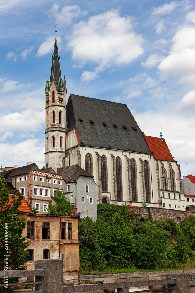 Saint Vitus church in Cesky Krumlov, Czech Republic