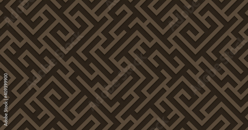 Geometric illustration with maze. Labyrinth.