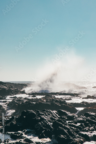 waves on the beach