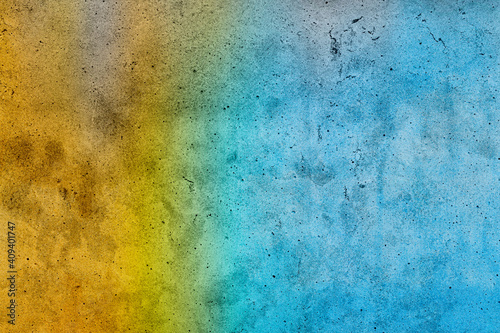 Yellow and blue grunge for background