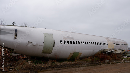 Foto The crashed plane