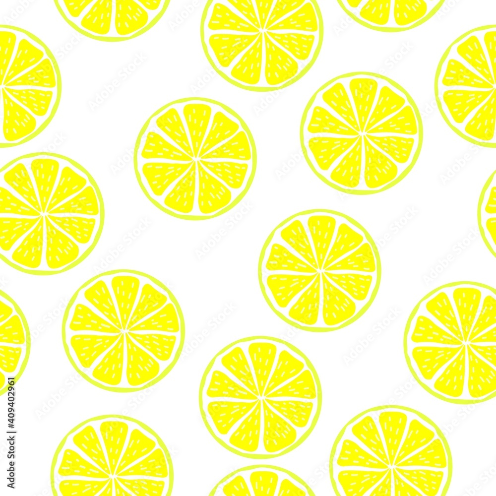 seamless pattern with lemons, Об’єкт та ілюстрація