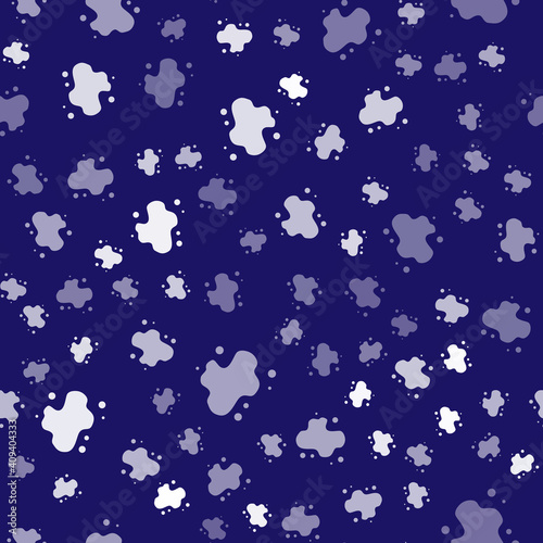 White Water spill icon isolated seamless pattern on blue background. Vector.