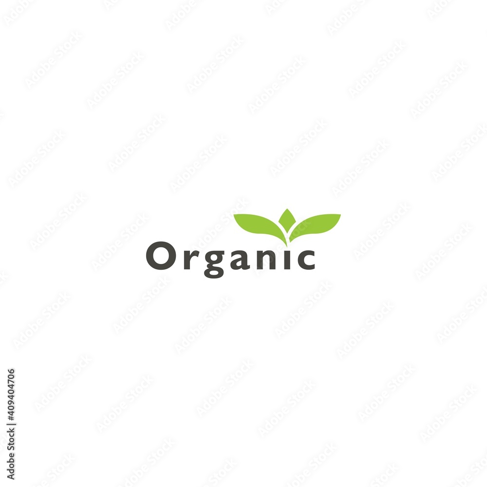 Organic, natural. Vector logo icon template