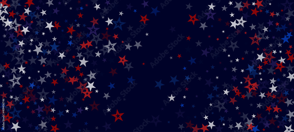 National American Stars Vector Background. USA 4th of July 11th of November Veteran's Labor Independence President's Memorial Day - obrazy, fototapety, plakaty 
