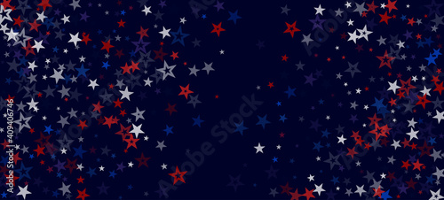National American Stars Vector Background. USA 4th of July 11th of November Veteran's Labor Independence President's Memorial Day