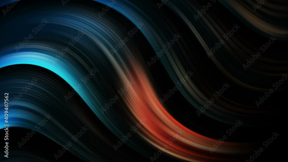 Abstract colorful liquid swirl line. Marble, paint flow graphic background in red and blue color