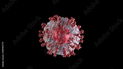 Visualisation of corona virus coronavirus COVID-2019 in microscope