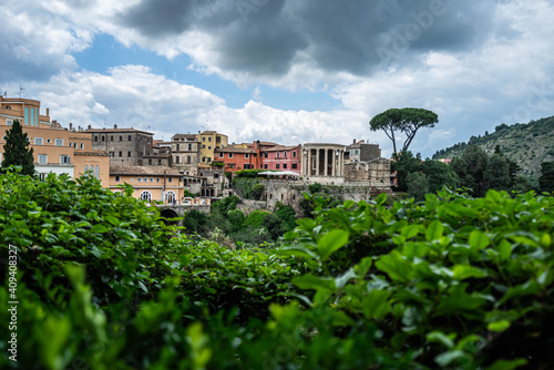 Villa Gregoriana in Tivoli at the Evening Time photo