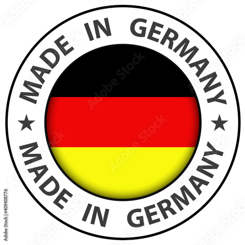 Free Download Made in Germany icon, circle button, vector illustration. - GFXLoad