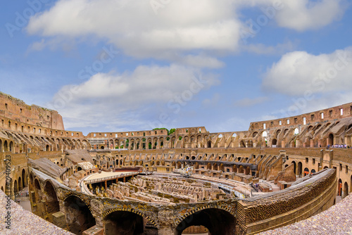 Rome - Italy; August 29, 2020 - Inside the Roman colosseum, Rome - Italy.