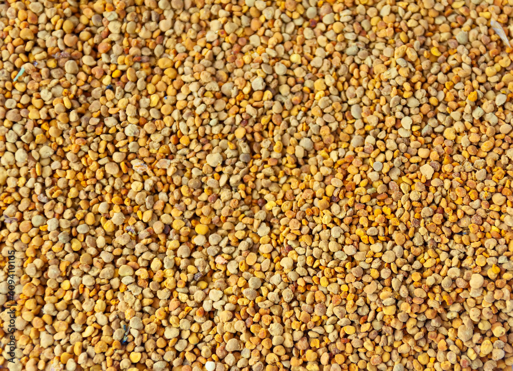 Bee pollen granules. Natural texture. Bee pollen granules. Natural texture.
