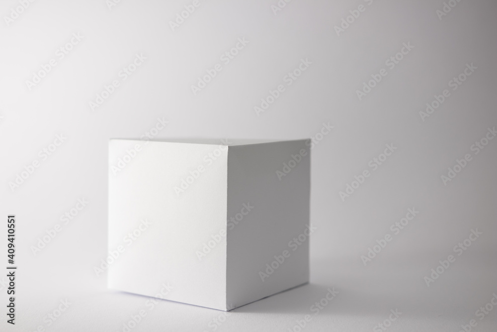 paper box on white background. 3D handmade paper box paper box on white background. 3D handmade paper box