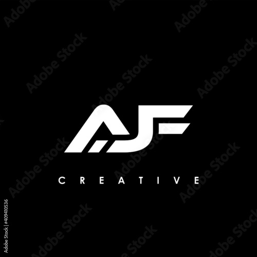 AJF Letter Initial Logo Design Template Vector Illustration photo