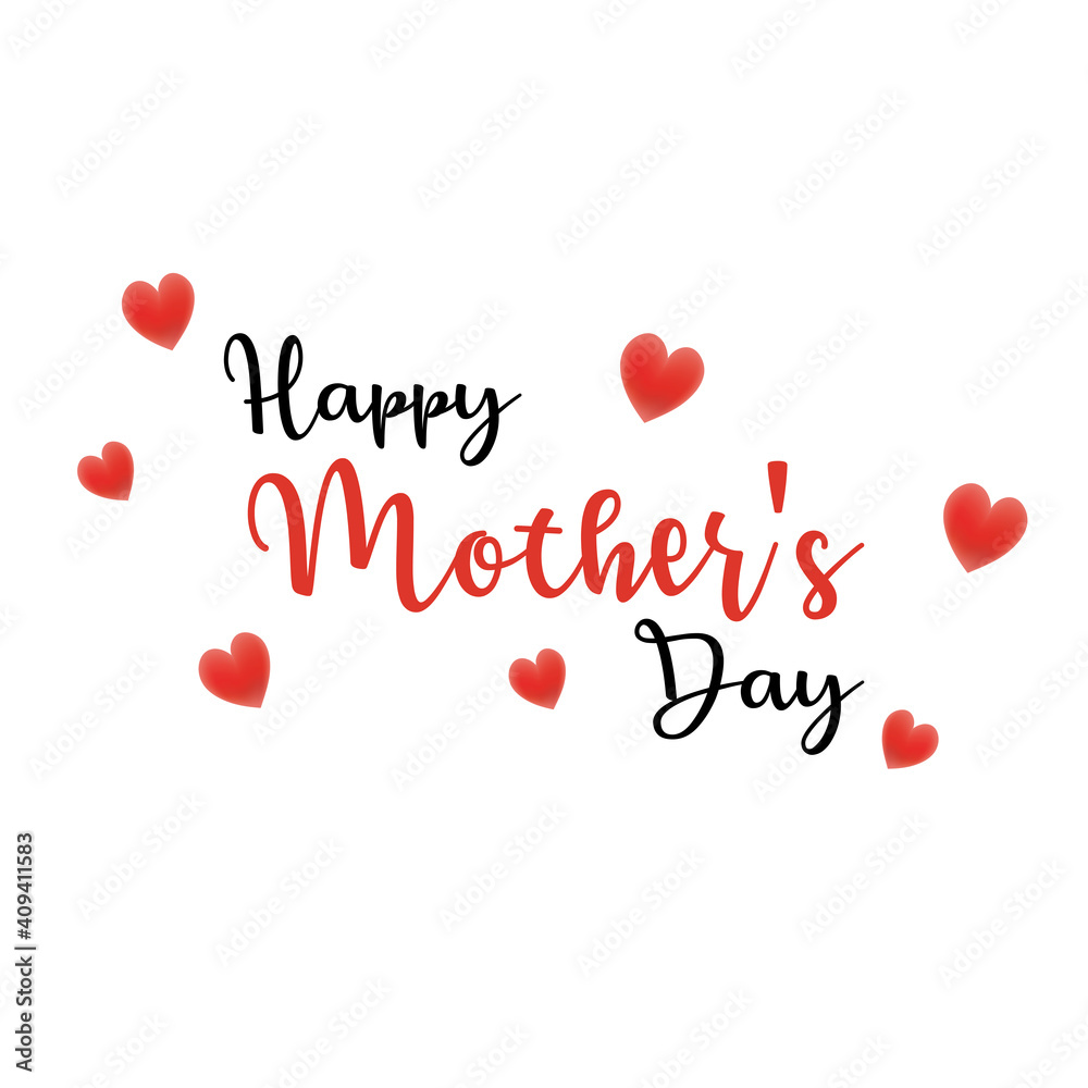 Happy Mothers's Day Typographical Design Card